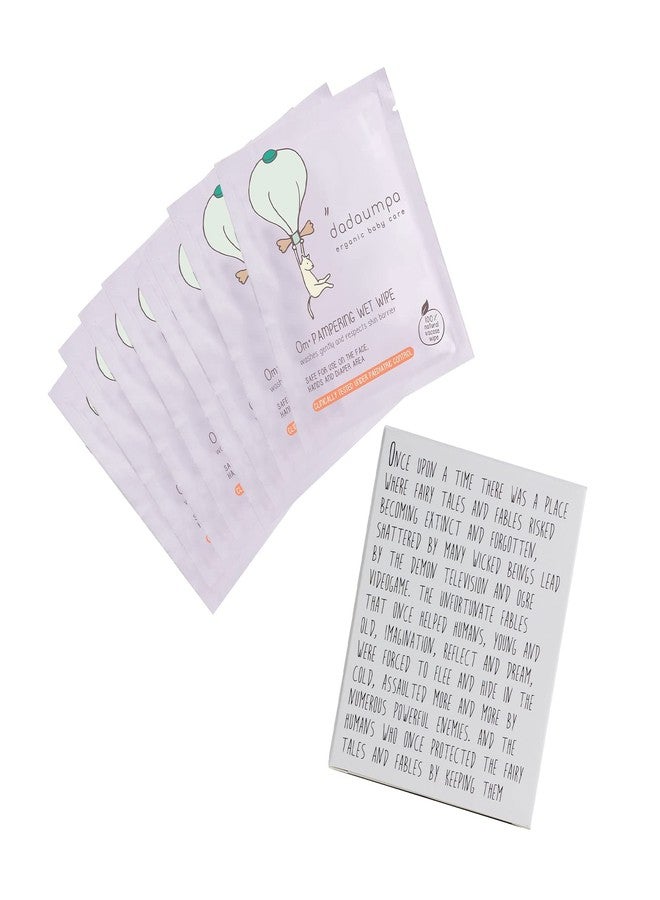 Dadaumpa Box Of 8 Individually Wrapped Sensitive Baby Wet Wipes, with Marigold and Almond Organic Oils - - Made in Italy with 100% Recycled Packaging - Image 2